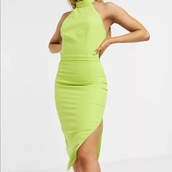 Lavish Dresses | Lavish Alice Halter Neck Backless Green Dress | Color: Green | Size: 4 | Senotaro09's Closet